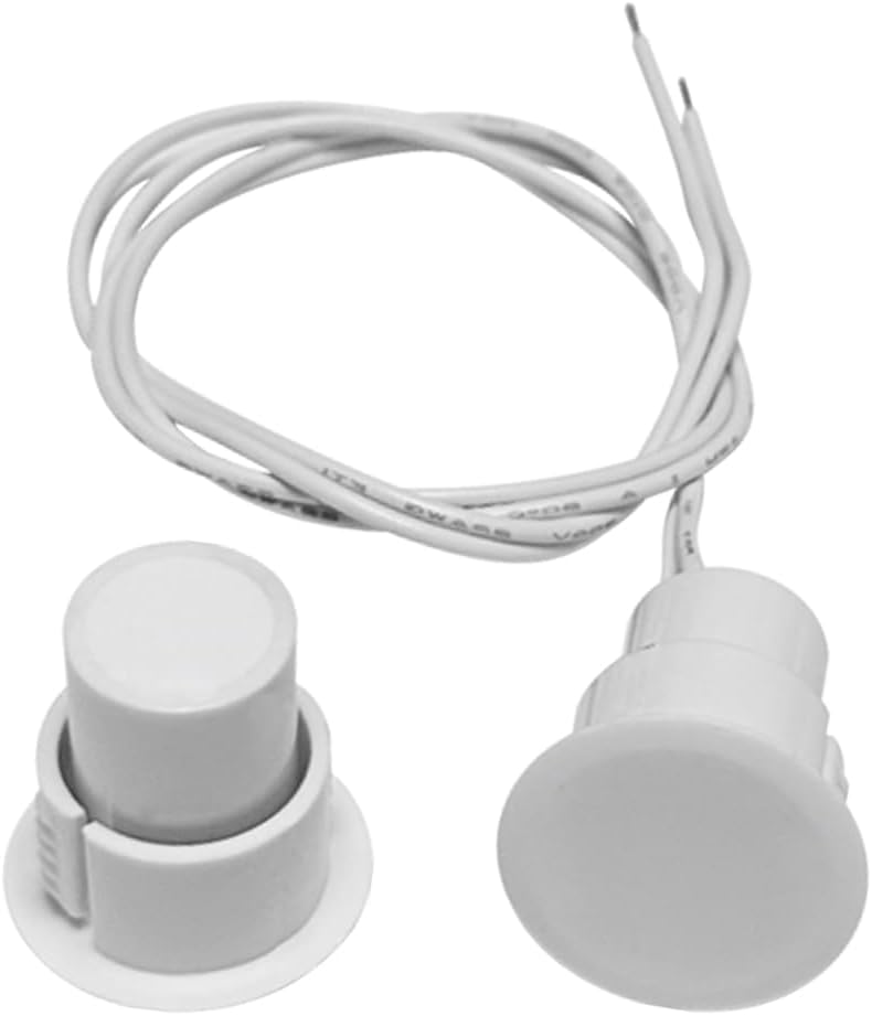 DSYBJR 5 Sets 3/4" Flush Mounted Door Magnetic Contacts Alarm Switch Sensor NC Type (Black)