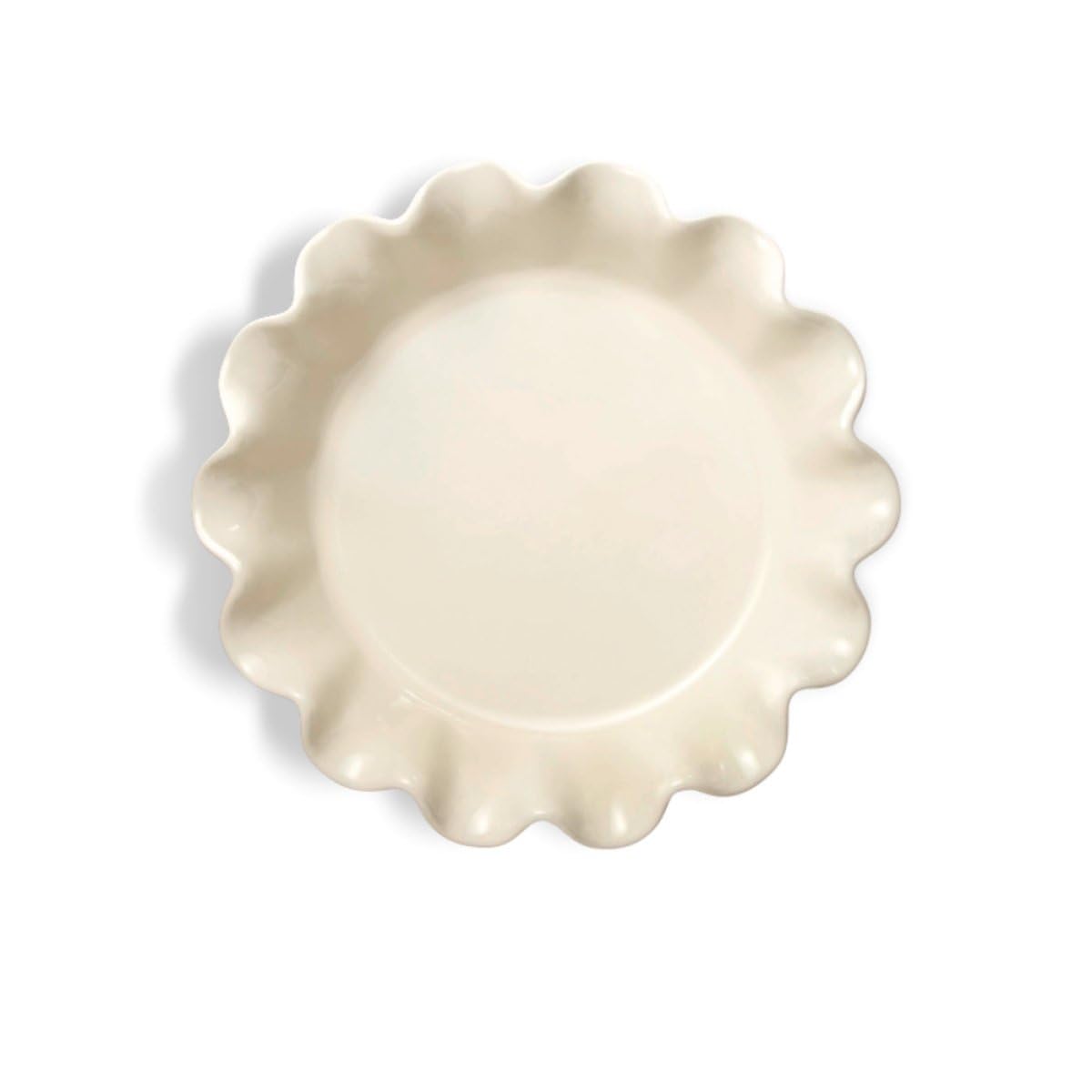 Emile Henry Made In France Ruffled Pie Dish 10.5" X 2.5" / 1.25qt |Clay