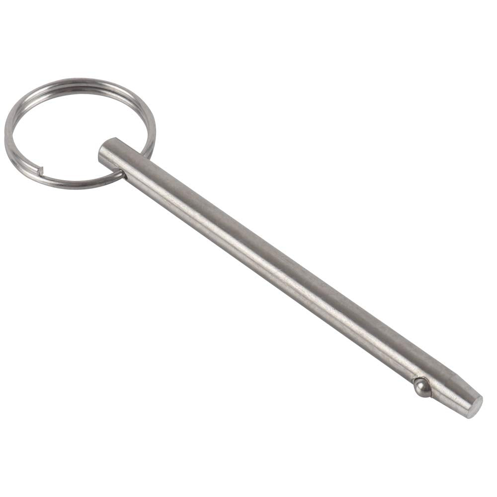 2 Pack Quick Release Pin, Diameter 0.197"(5mm), Overall Length 3"(76mm), Usable Length 2.4"(61mm), Full 316 Stainless Steel, Bimini Top Pin, Marine Hardware