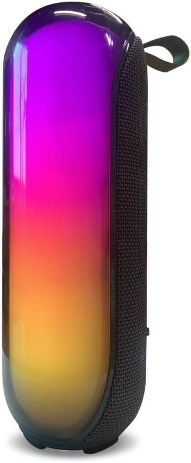 Vernte IPX5 5.3, Portable Bluetooth Speaker with Lights, Powerful Crystal Clear Sound, Waterproof, All Day Playtime, BT