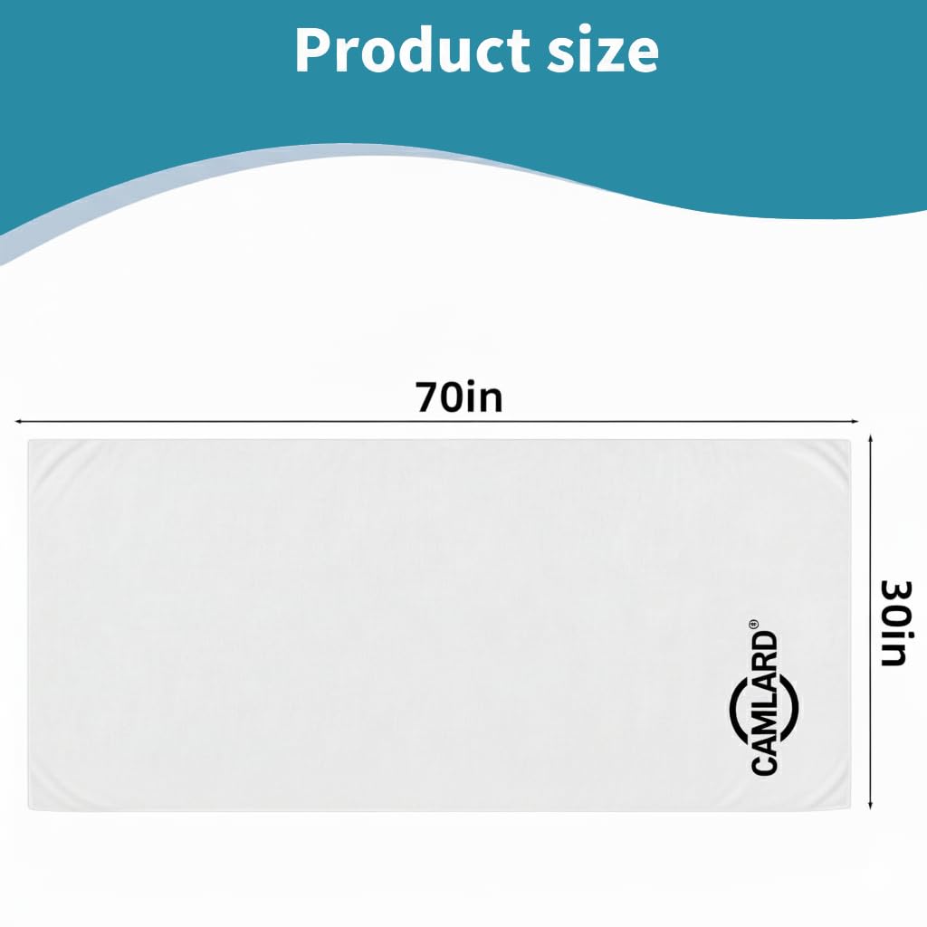 CAMLARD Sauna Towels for Infrared Sauna Blanket -Reusable & Machine-Washable Sauna Towel Insert for Blanket (Cotton)-White