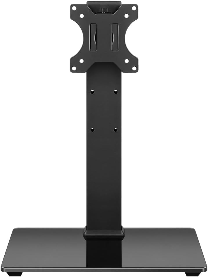 WKWKER 13-32inch 45 100x100mm Universal TV Stand for LED LCD Table Top Television Stand with Degree Height Adjustable