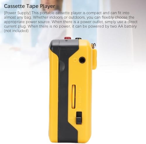 FOSA Cassette 4.7 3.3 1.5in Retro Player Recorder Portable AM FM Radio with Built in Speaker and Microphone for Home