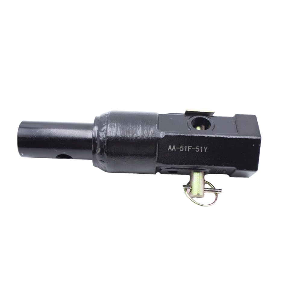 Auger Adapter 2 inch Female Hex to 2 inch Male Round Auger Shaft Bit Adapter Conversion Bolt Pin Auger Attachments