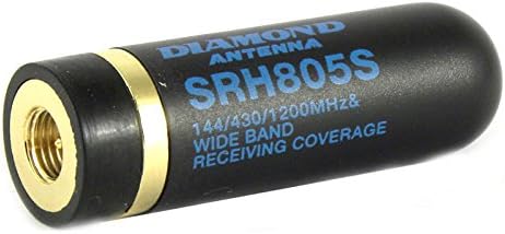 Diamond Antenna SRH805S 144/430/1200 VHF/UHF/1.2 Diamond Tri-Band HT Antenna MHz Compact SMA-Male Stubby Handheld