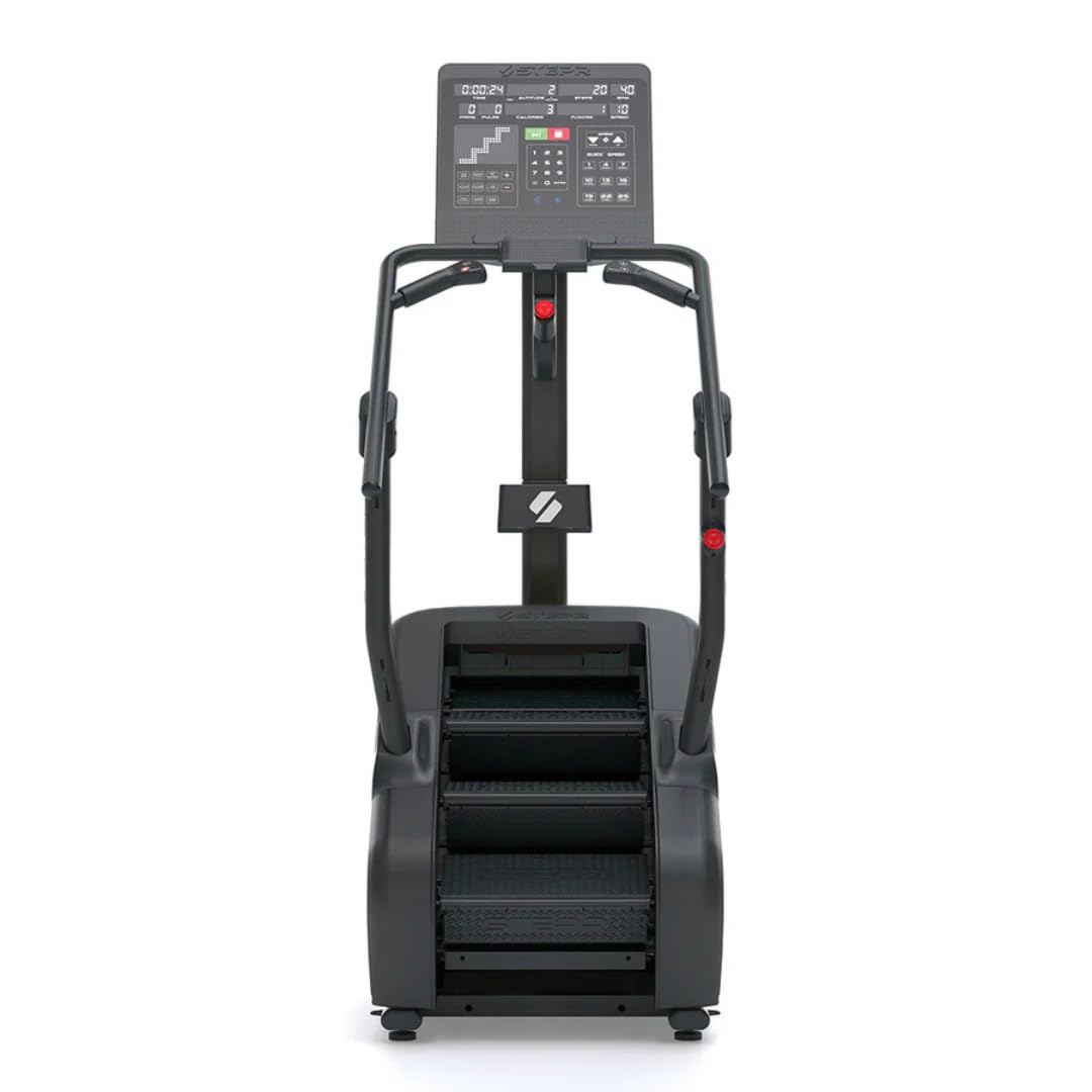 STEPR Classic Commercial Stair Climber Machine – Space-Saving Stairmaster for Home Gym, 8ft Ceiling Friendly, 140 SPM, LED Console & Strength Training Anchor Points