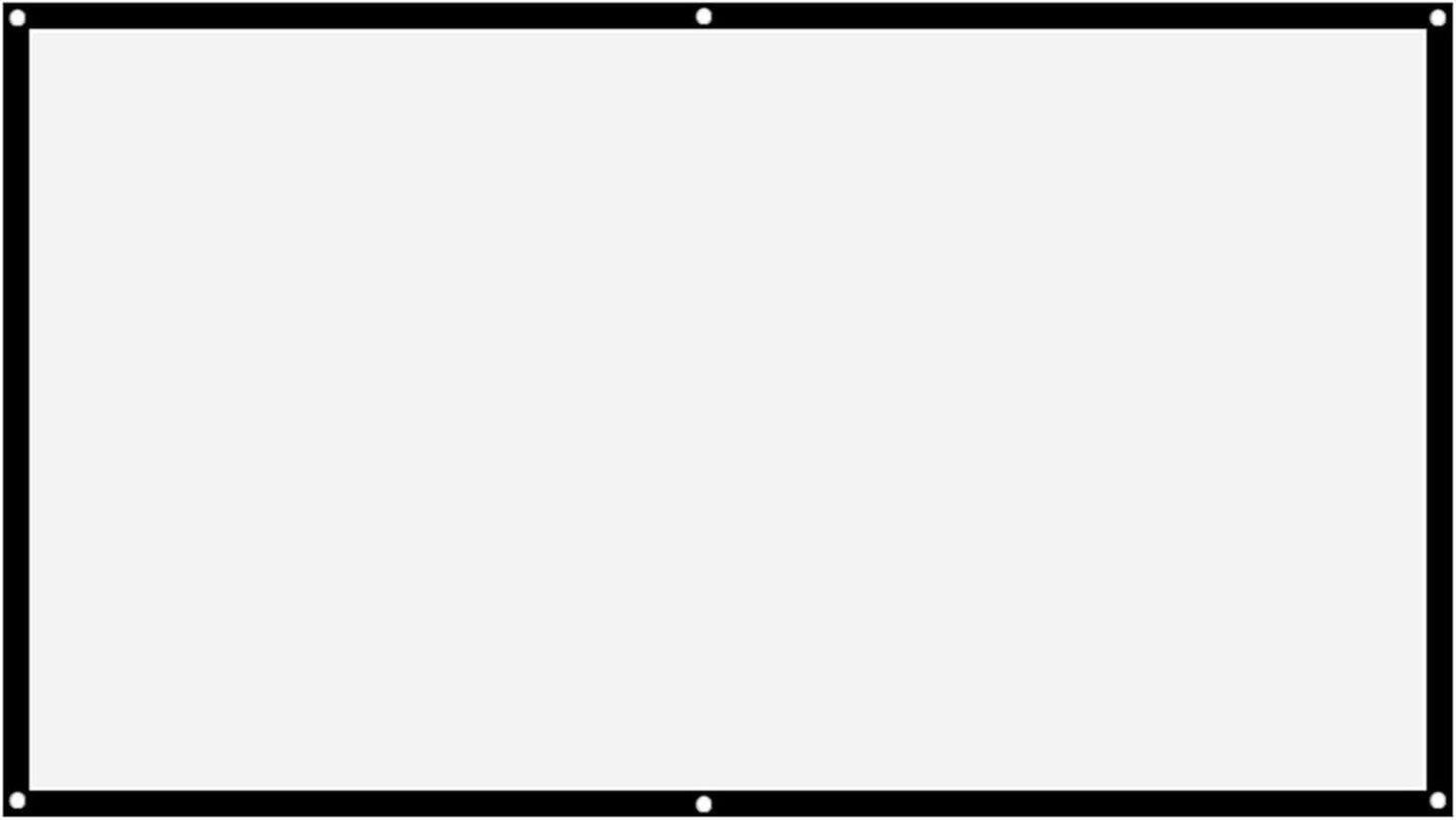 16:9 16:9 (100 Inch) Projection Screen, Non Crease White Projector Screen, Thicken Portable Non Crease Soft White