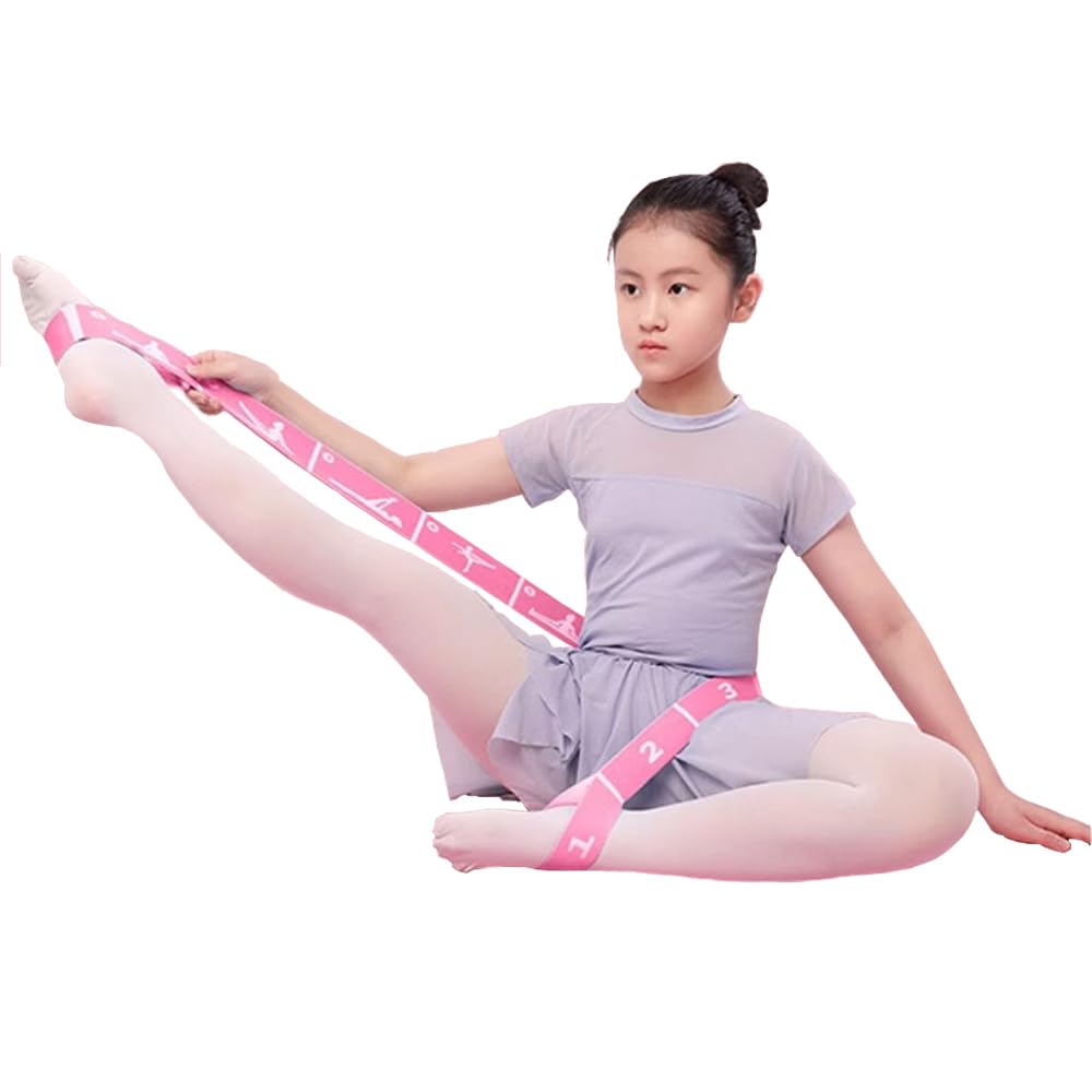 Xensamy 2-Pack Kids Stretch Band &Stretching Strap for Ballet, Cheer & Yoga – 8-Loop Adjustable Bands Elastic Equipment for Dance,Gymnastics Exercise, Flexibility and Children's Fitness Stuff