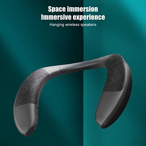 Diydeg 3D 5.3 18H IPX5 Open Ear Neckband Bluetooth Speaker, Stereo Sound Wearable Wireless Speaker with ENC Clear