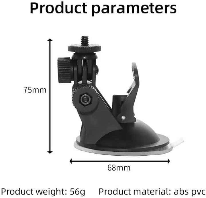 Reflex Camera 360 13-5, 360 Glass Windshield Suction Cup Mount, Secure, Adjustable Suction Mount for Action Cameras