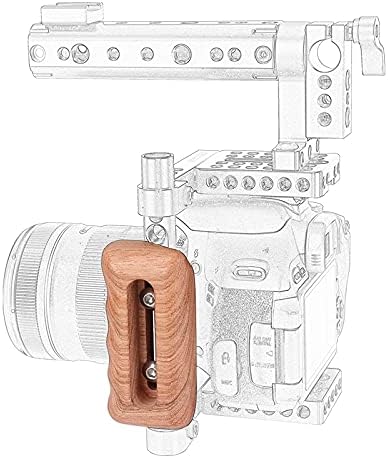 CAMVATE 1/4"-20 2828 Wooden Hand Grip with Mounting Groove for DSLR Camera Cage Kit(Left Hand)