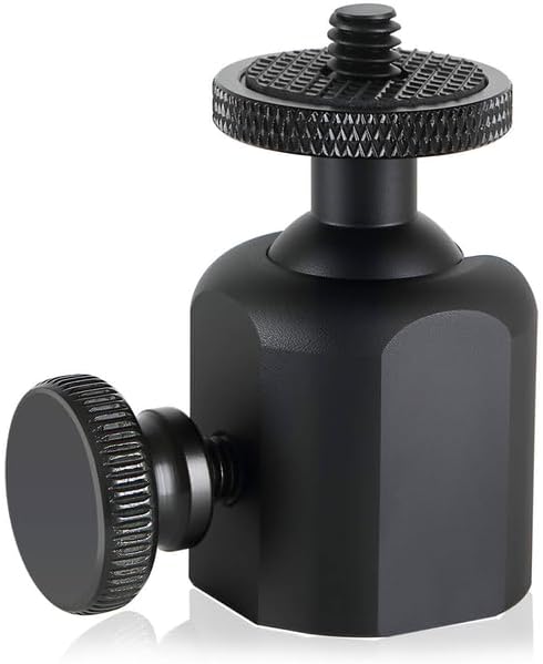 Folgtek 360 1/4 inch 10lbs, (1) Mini Ball Heads Universal Tripod Ball Head Camera Screw Mount, Degrees Rotatable Tilt