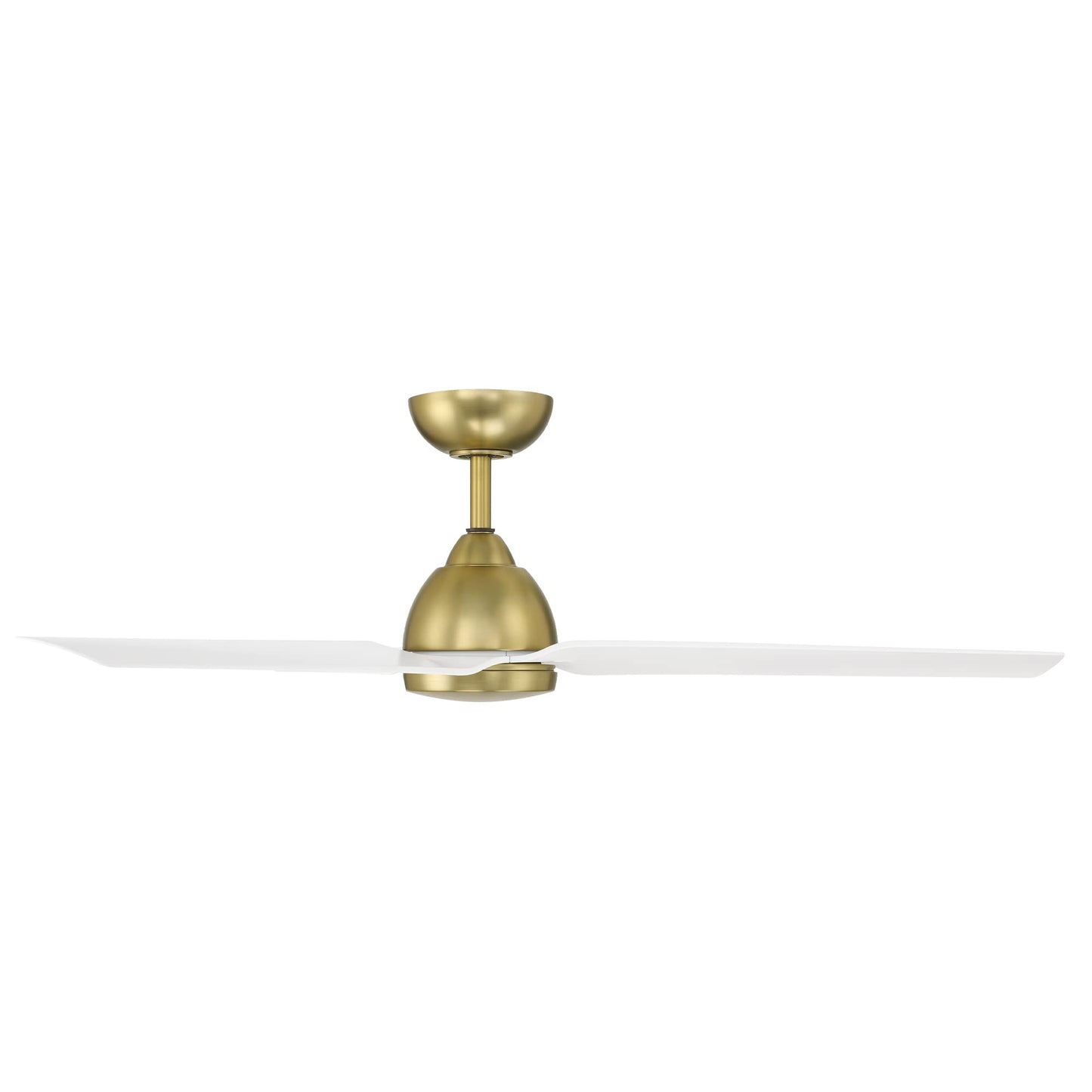 WAC F-001-SB/MW Mocha 54" Outdoor Ceiling Fan with Remote, Soft Brass Matte White