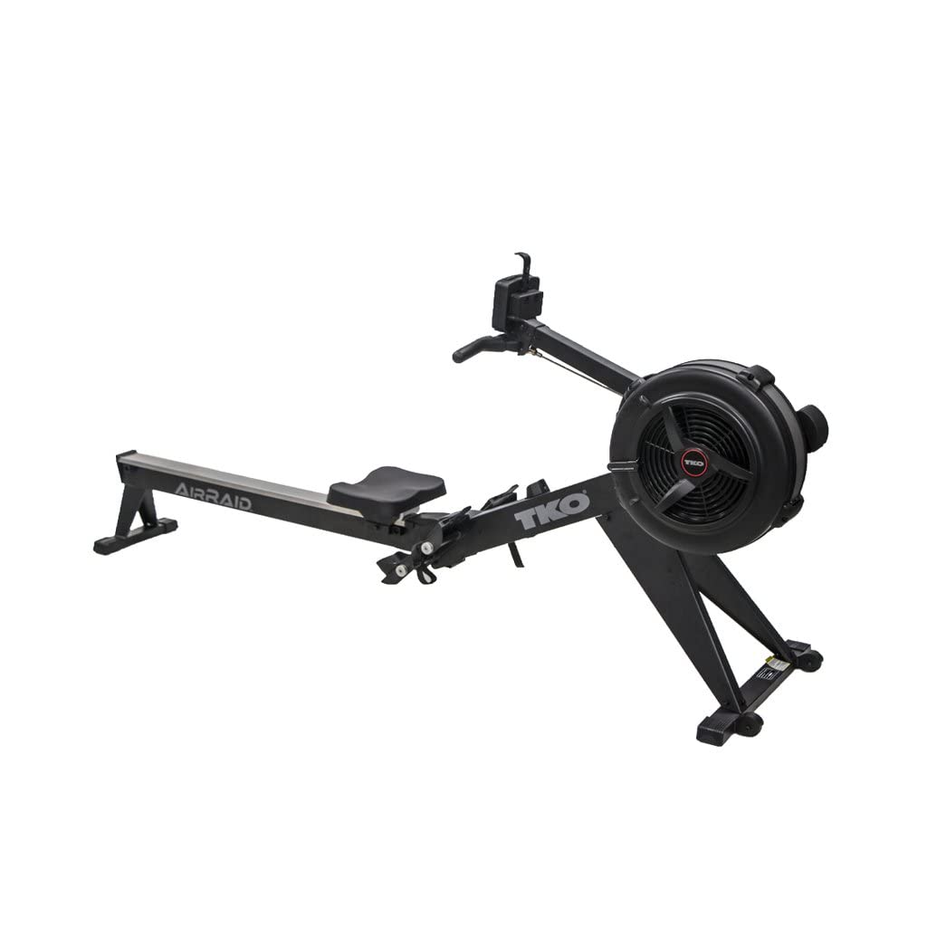 TKO AirRaid Rower | Air Resistance Rowing Machine for Home & Commercial Use | Foldable Air Rowing Machine with 9 Damper Levels, LCD Console, Smooth Glide Rower Machine