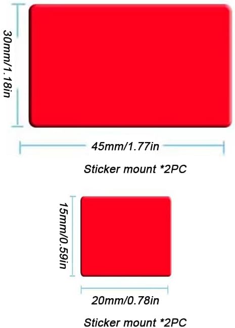 Tvfea 4pcs Sticky Adhesive Pad Replacement for Mounting Dash Cam, Heat Resistant Double Sided Mounting Sticker Tape