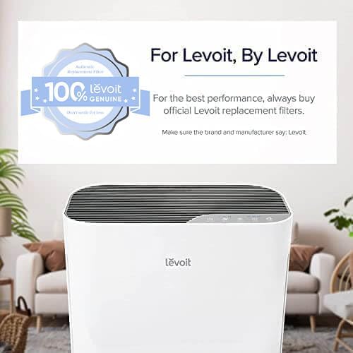Levoit Vital 100 Air Purifier Filter - High-Efficiency Activated Carbon for Smoke & Odor Removal | 1 Pack, White