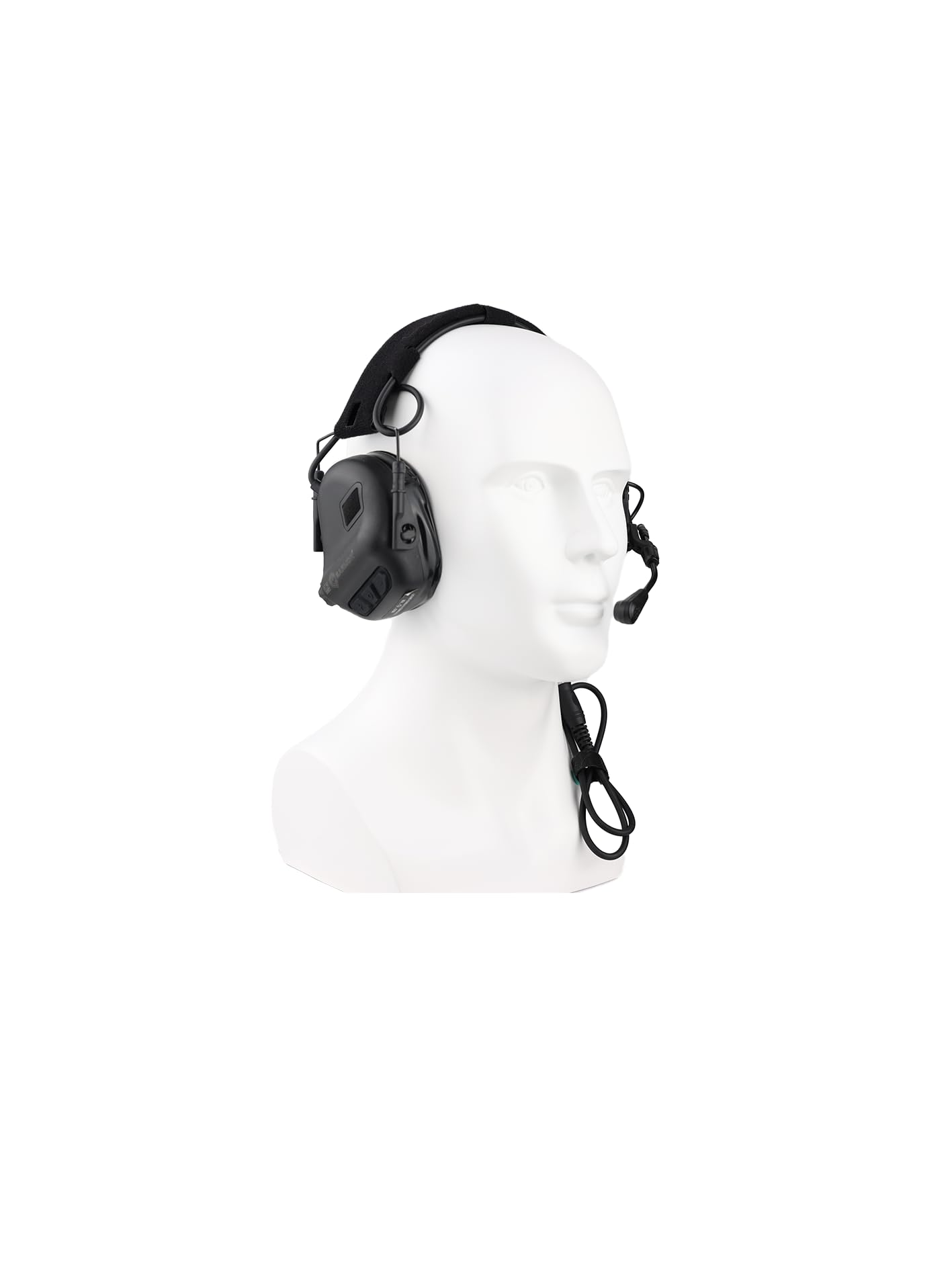OPSMEN Upgrade EARMOR M32X PLUS Military Headset with MIC, Nato TP120 & U-174 Connector and ARC Rail Helmet Adapters, Ear Muffs for Noise Reduction with 5X Sound Amplification