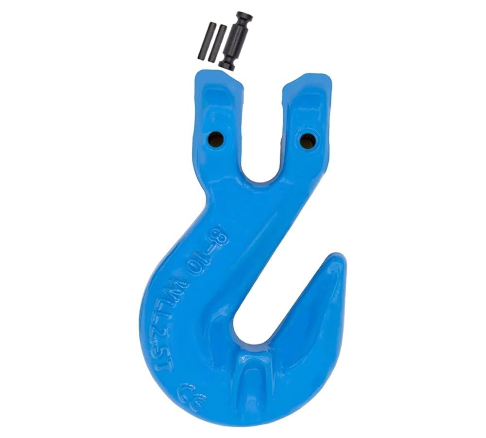 Mytee Products 5/16" Grade 100 Cradle Clevis Grab Hook for Lifting - 5,500 LBS WLL Heavy Duty Tow Chain Hook for Trailer/Truck Transport