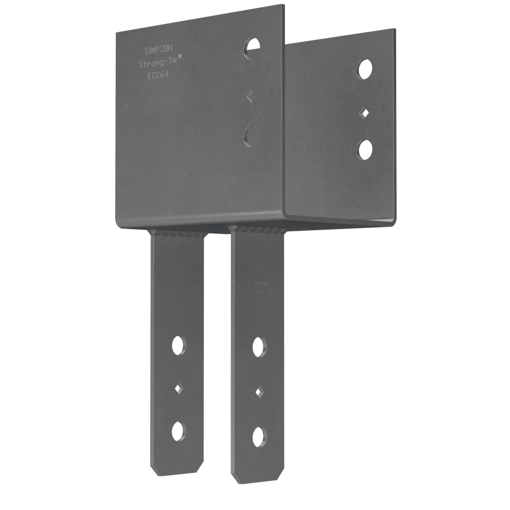 Simpson Strong-Tie ECC64 - ECC End Column Cap for 4X Beam & 6X Post - Heavy-Duty Framing Bracket for Structural Support in Home Improvement Projects