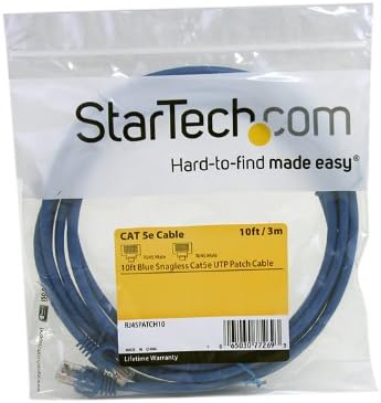 Cat5e Cable10 Cat5e 5e 10ft StarTech.com Ethernet ft - Blue - Patch Cable - Snagless Cable - Network Cable - Ethernet