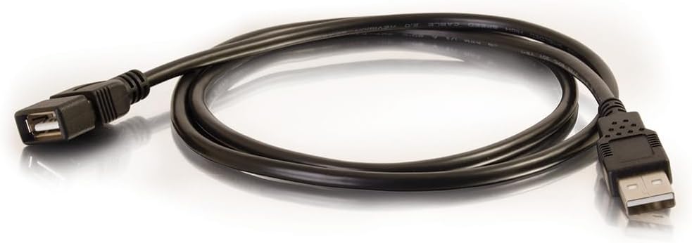 C2G 52107 6.56 (2 USB A to A Long USB Extension Cable, Feet Meters), Black