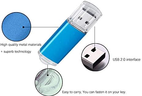 Maspen 32GB, 2.0 Drive,Blue,32 USB Flash Drive Thumb Drive High Speed Memory Stick Jump/ Zip/ Pen GB