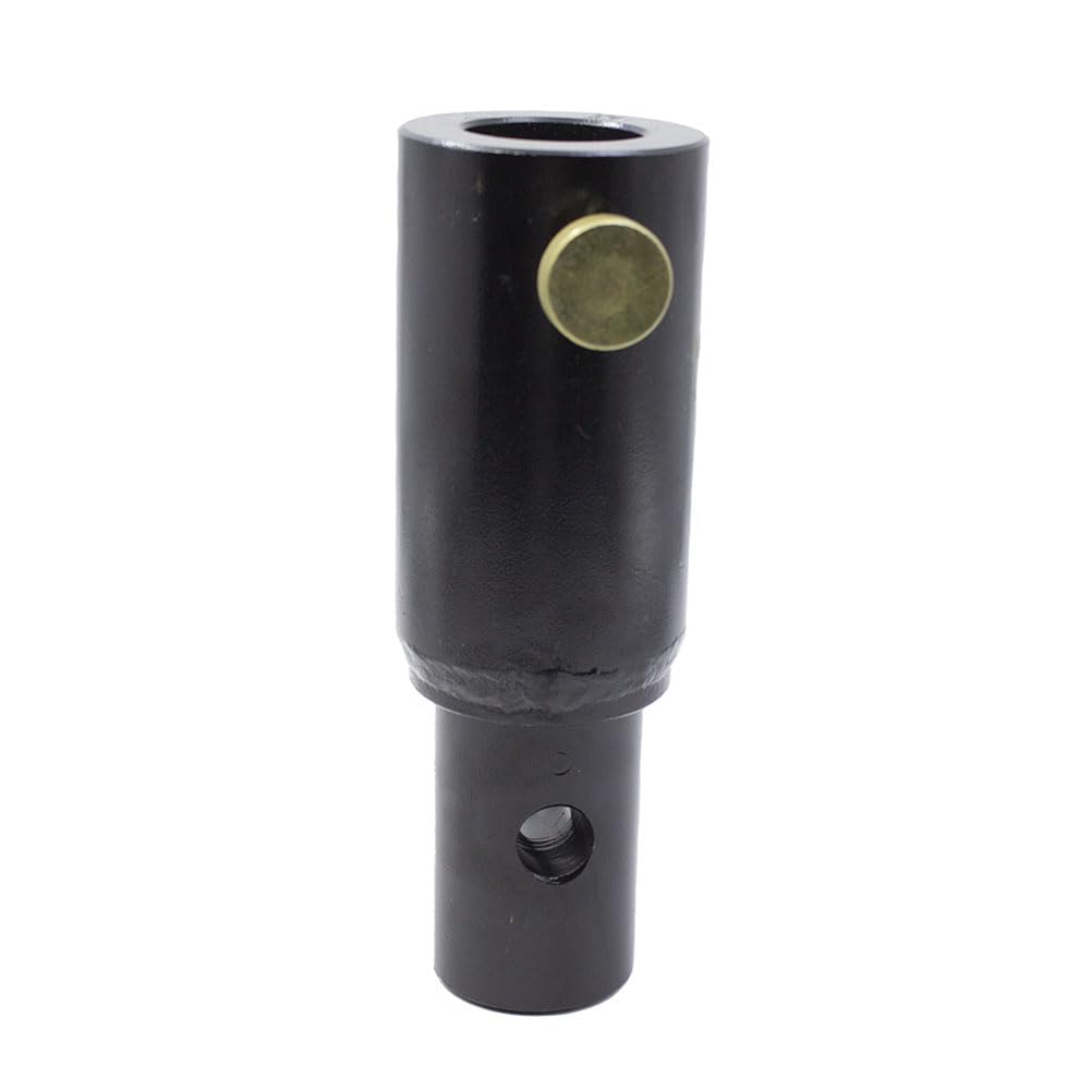Auger Adapter 2 inch Female Round to 2-9/16 inch Male Round Auger Shaft Bit Adapter Conversion Bolt Pin Auger Attachments