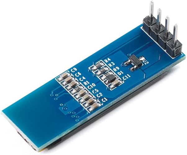 JESSINIE 0.91 Inch I2C 12832 128X32 SSD1306 DC3.3V 2PCS OLED Display Module IIC Display Blue OLED Screen for Arduino