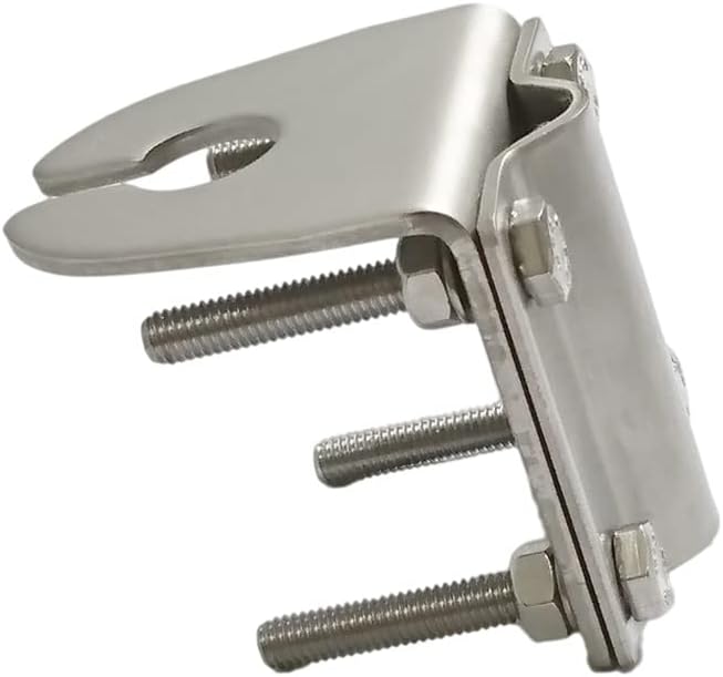UngSung SO-239, 3/8" 24 Truck Antenna Mirror Mount Bracket Heavy Duty Stainless Steel Side Rail Mast Clamp Mount