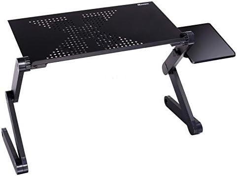 KCHEX 360 Adjustable Foldable laptop Desk Aluminum Table Stand Bed Notebook Tray