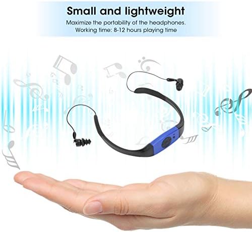 Estink IPX8 Swimming MP3 IPX8,for Swimming, Earphones, Music Player, FM Radio, Comfortable Angle Silicone Design