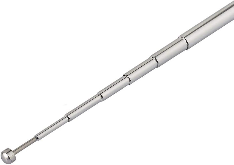 BINGFU 7 74cm (2-Pack) Sections Telescopic AM FM Antenna Portable Radio Antenna Replacement Compatible with Indoor