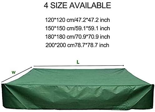 M MAIUS Sandbox Cover - Square Protective Canopy with Drawstring, Keeps Sand and Toys Away from Dust and Rain