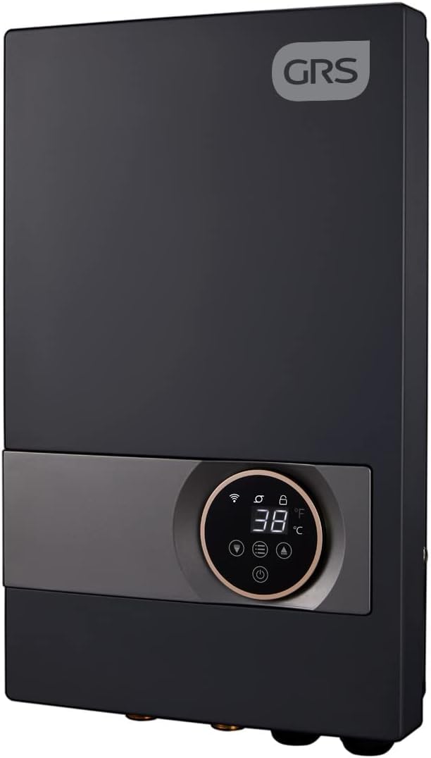 GRS Tankless Water Heater Electric 27KW 240V | Easy to Install Electric Heater with Digital Display | Whole House Water Tank for Shower, Kitchen, Bathroom, Sink, and more
