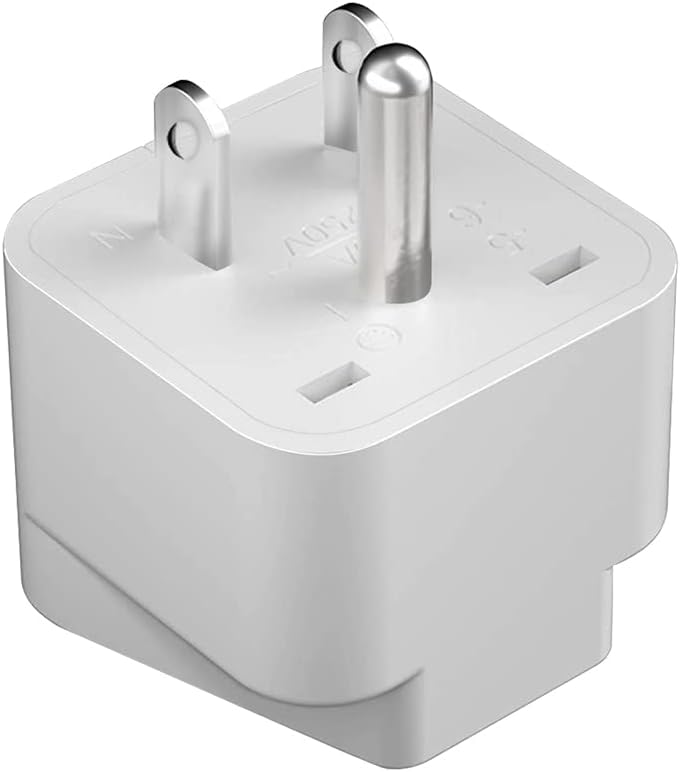TEWOXIN 10PCS Plug,3-Prong 5-15P,10A/250V UK/AU to USA Travel Adapter Grounded NEMA Power Converter