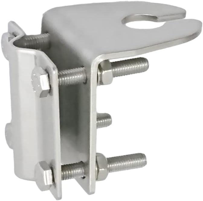 UngSung SO-239, 3/8" 24 Truck Antenna Mirror Mount Bracket Heavy Duty Stainless Steel Side Rail Mast Clamp Mount