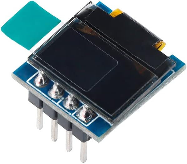 JESSINIE 2pcs 0.49" I2C 64x32 SSD1306 OLED Display Module, IIC White Screen, for DIY Projects