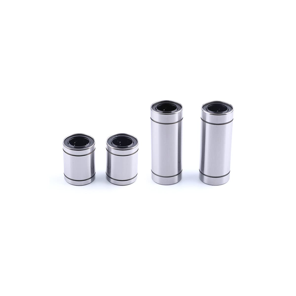 LM8LUU Linear Ball Bearing, Bore Dia 8 mm, OD 15 mm, Width 45 mm, Used for Mechanical Sliding Tables, CNC Machine Tools, 3D Printers, Silver 2pcs