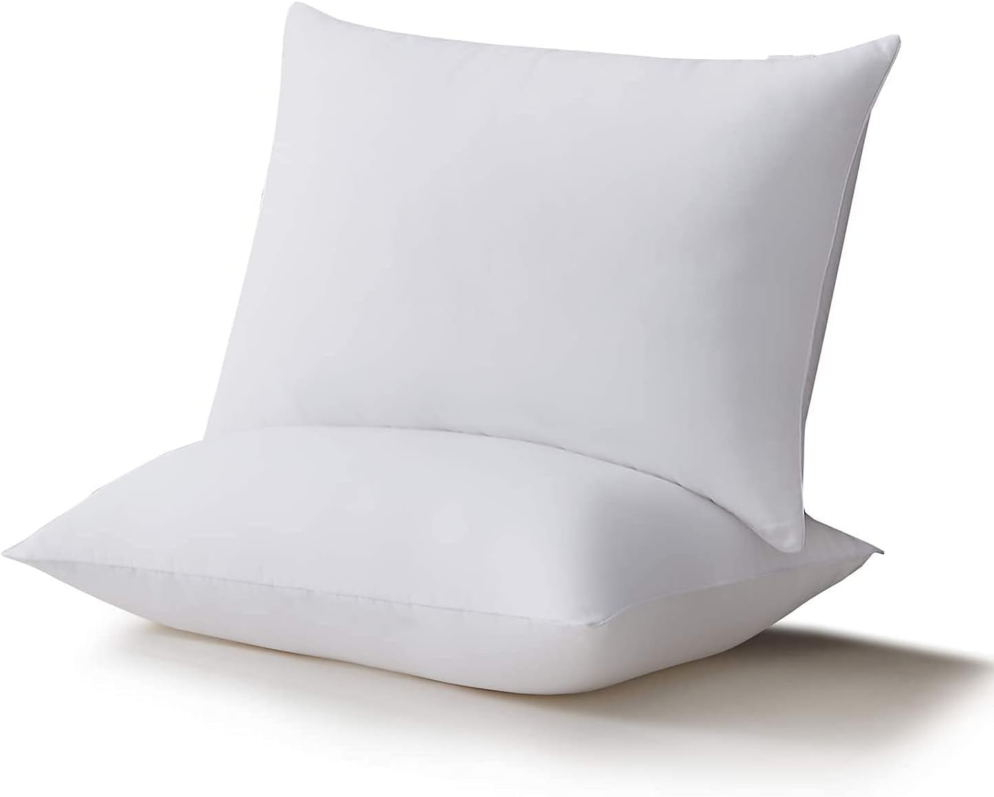 Acanva Bed Pillows - Soft Microfiber Filled for Side & Back Sleepers | King Size, White (2 Pack)