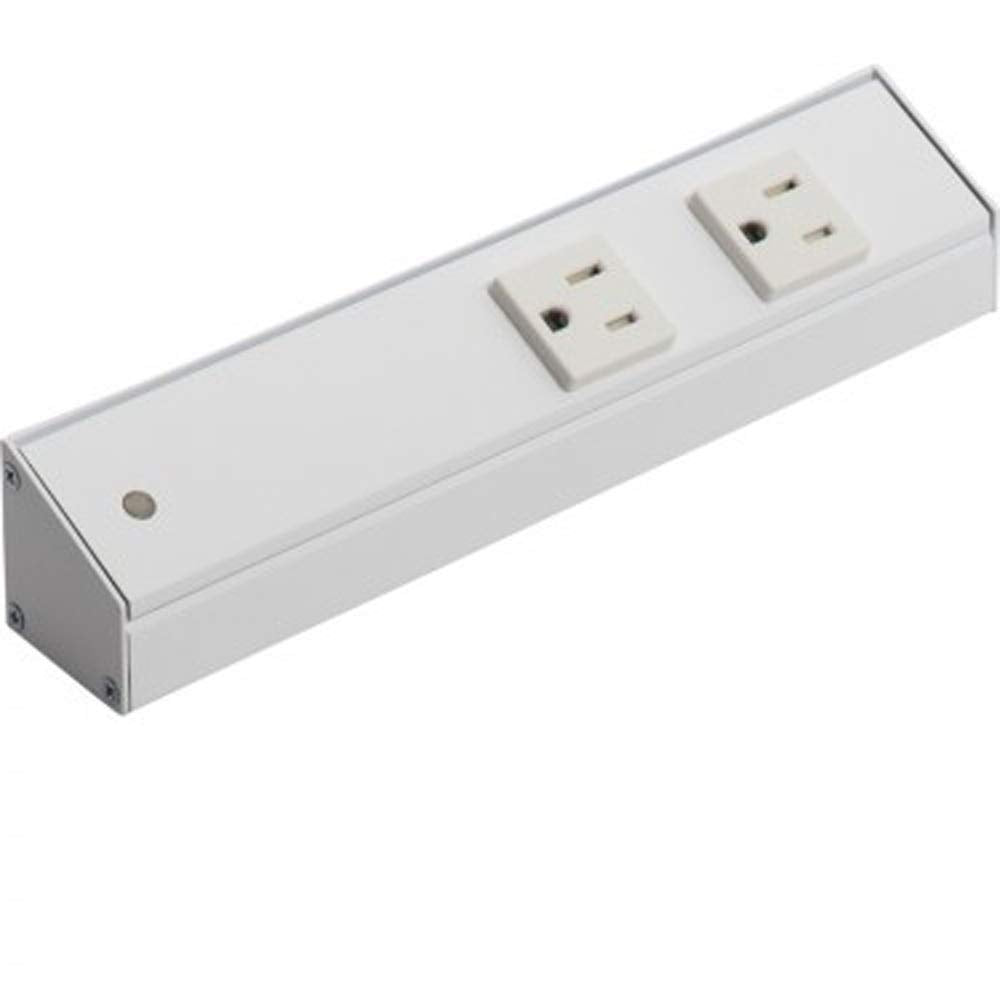 Task Lighting APT Angled Power Strip 30 inch, 4 Receptacles, White
