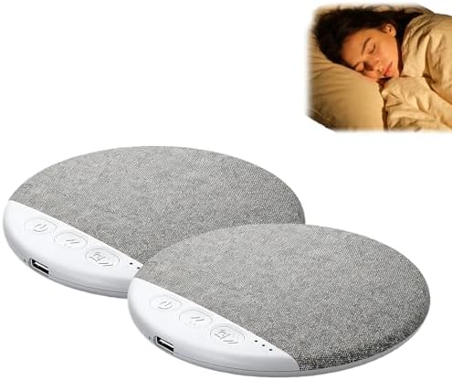 (Gray,2pc) Sleep Pillow Speaker, Bluetooth Pillow Speaker for Sleeping with White Noise Timer Wireless Sleep Aid