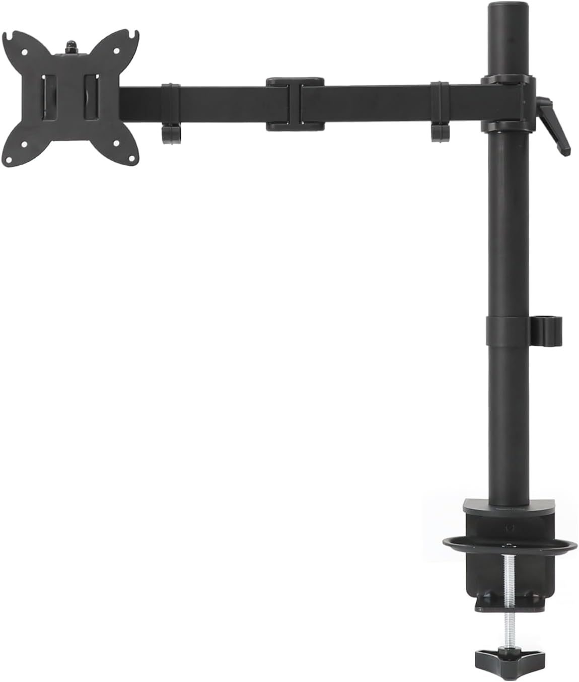 Amazon Basics 32" Adjustable Single Computer Monitor Desk Mount Arm, Holds up to and Ultrawide Monitors, Black