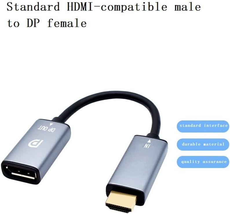 CORN 4K@60Hz PS5/4 One/360 HDMI to DisplayPort Adapter High Speed HDMI Male to DP Female Converter Cable Compatible