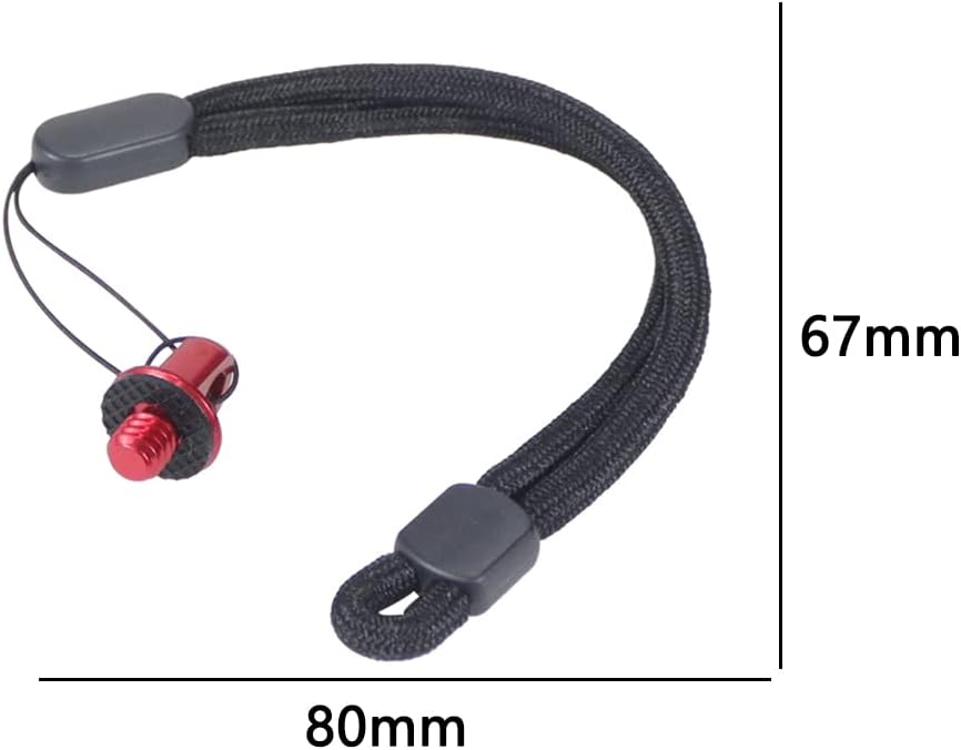 1/4-20 Aluminum Hand Screws Lanyard Screw Lanyard Ring Camera Screw for Selfie Stick Handle Rabbit Cage DSLR Tripod