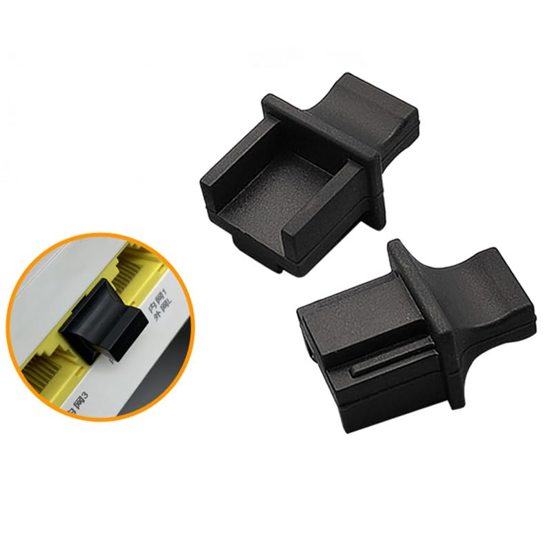 ThtRht 30 Pack RJ45 Gigabit Switch Port Dust Cover Cap Protector with Handle Grip Plastic Plug Socket Stopper
