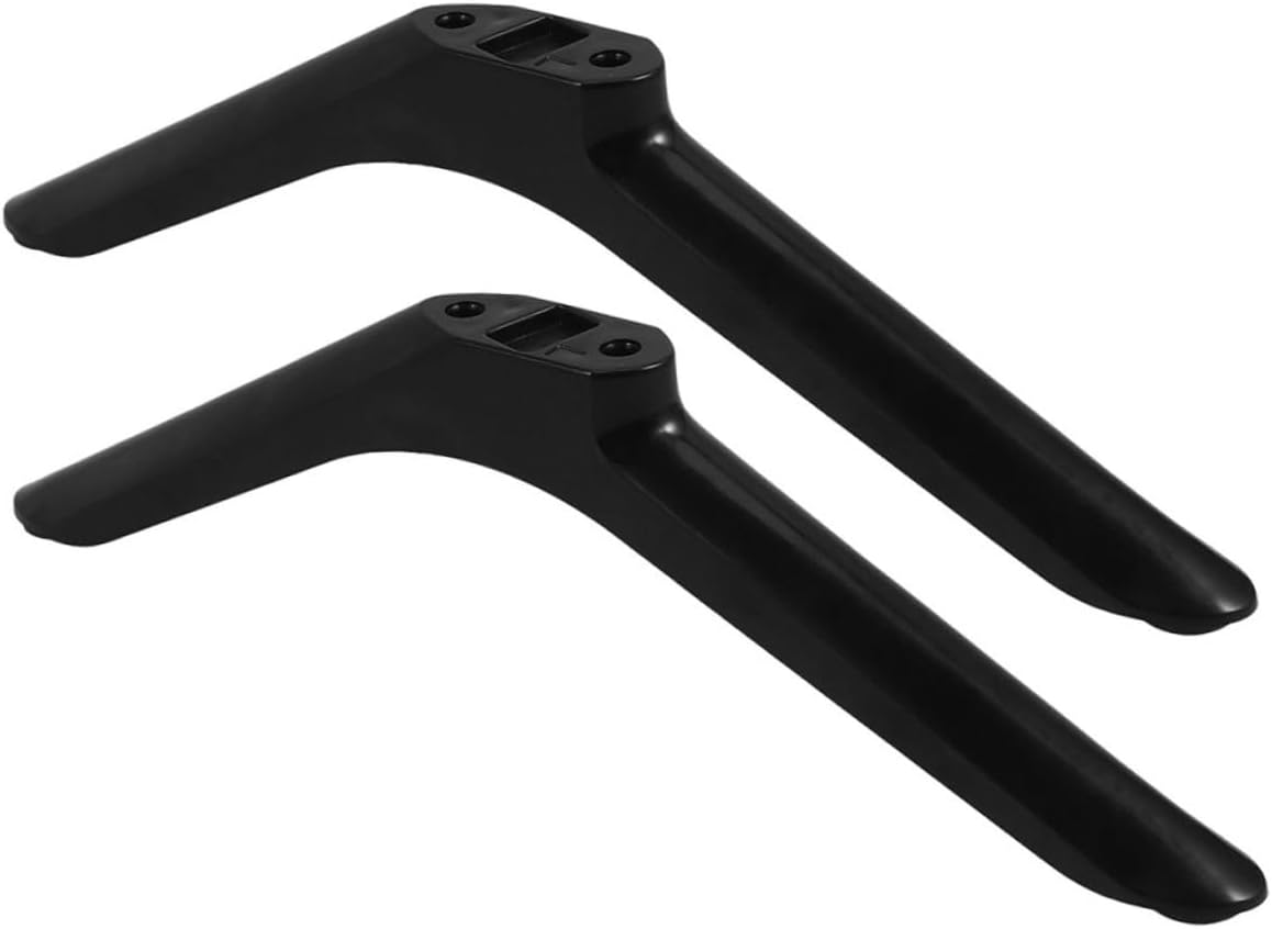 Angoily 2pcs 55 Inch Heavy Duty Television Holder Base Stand with Screws for LCD LED Tvs, Stable Black Plastic Pedestal