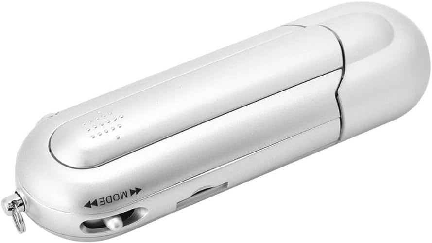 UCCKEYI 1PC 2.0 MP3 32GB 20 USB Digital Music Player Portable LCD Screen Support TF Card and FM Radio,Use Hours,Silver