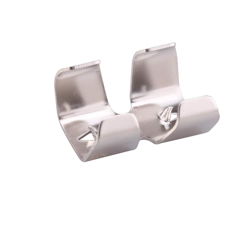 10 Piece Heavy Duty Stainless Steel Double Rope Clamps Fits 0.31-inch(8mm) to 0.47-inch(12mm) twisted or braided ropes