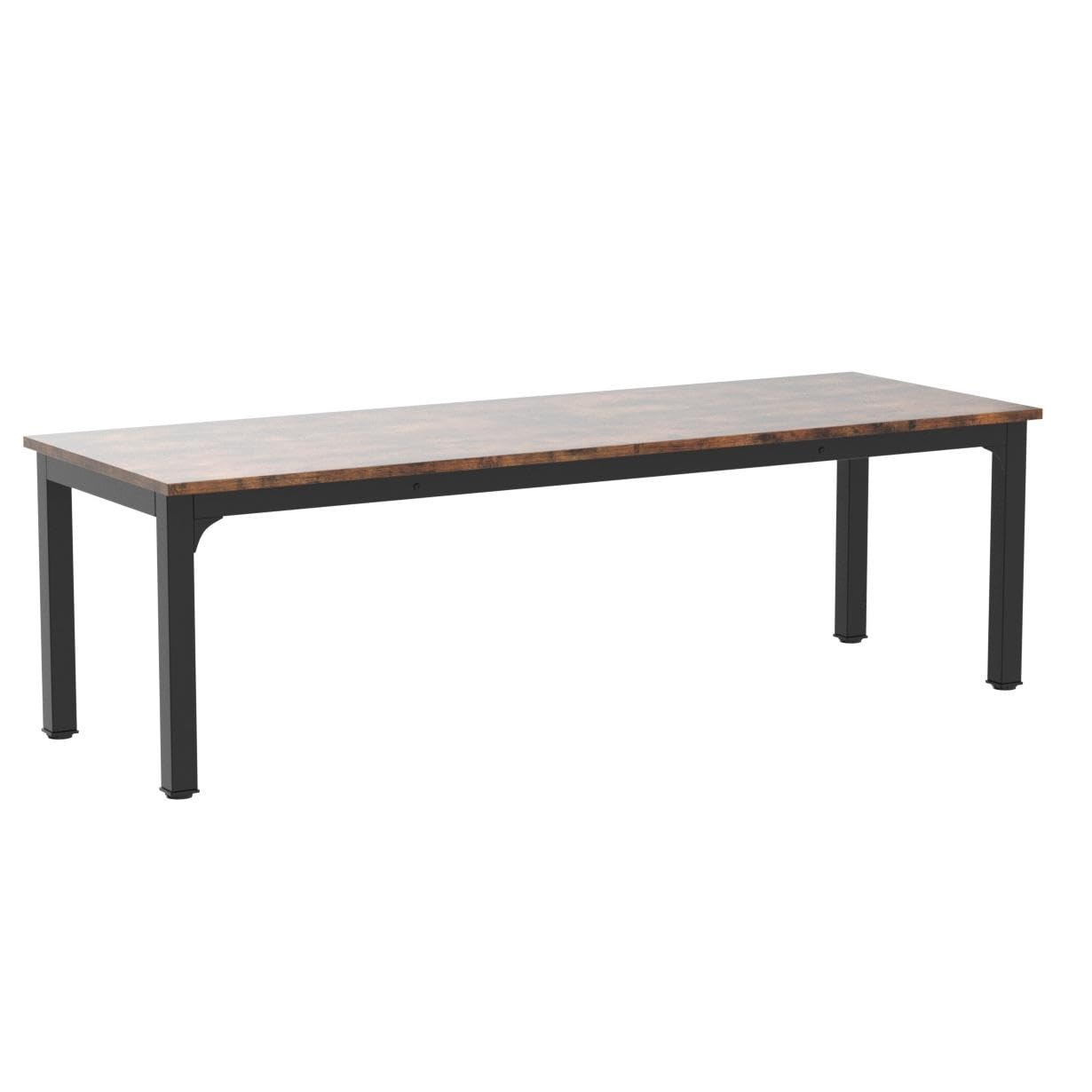 Tribesigns 78.7 Inches Extra Long Computer Desk 2 Person Desk, Double Long Desk, Workstaion for Home Office, Brown+Black