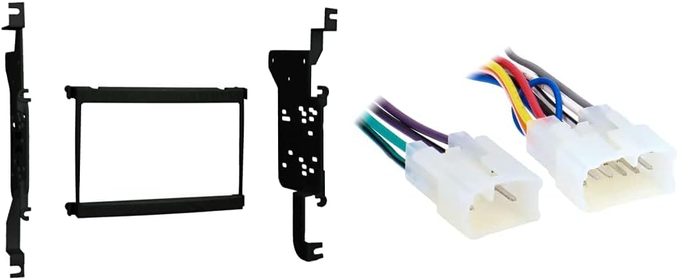 Metra 95-8157B 1992-2000 SC300 SC400 70-1761 87-Up 4 Double DIN Installation Kit for Lexus and (Black) & Radio Wiring